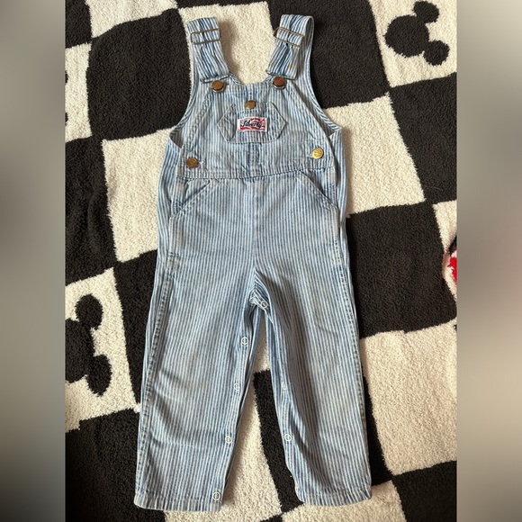 Vintage Toddler Liberty Stripe Overalls 24 months - Picture 1 of 12